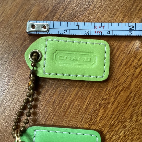 Coach Green Leather Bag Tags/Hang Tags - Picture 10 of 11